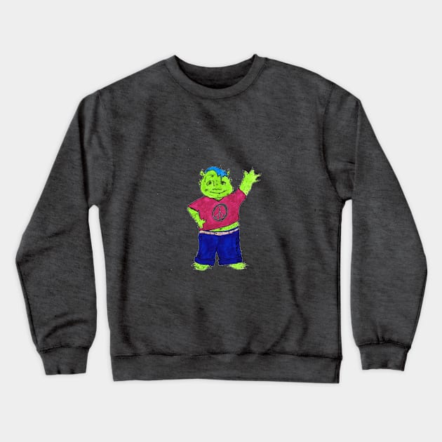 Ogres for Peace Crewneck Sweatshirt by becksbespokebrooklyn